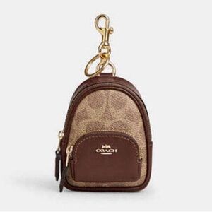 Coach Mini Court Backpack Keychain NWOT